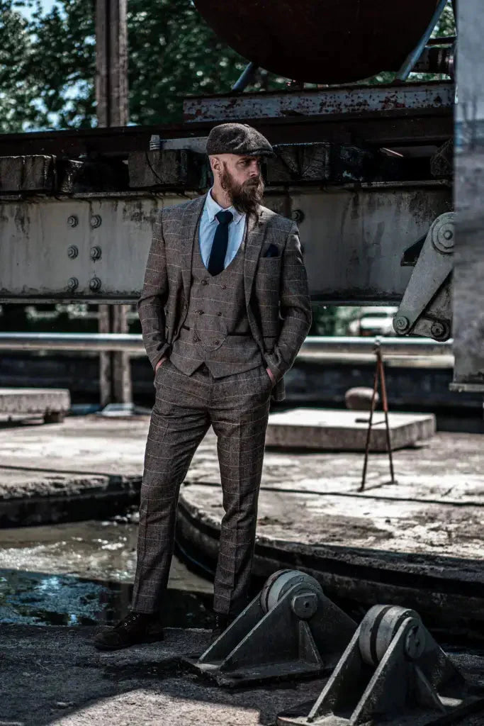 Herren Dreiteiliger Anzug Double Breasted – Klassischer Britischer Stil für Business & Events