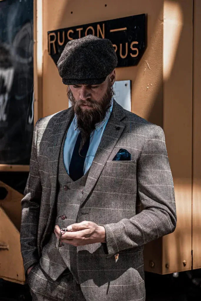 Herren Dreiteiliger Anzug Double Breasted – Klassischer Britischer Stil für Business & Events
