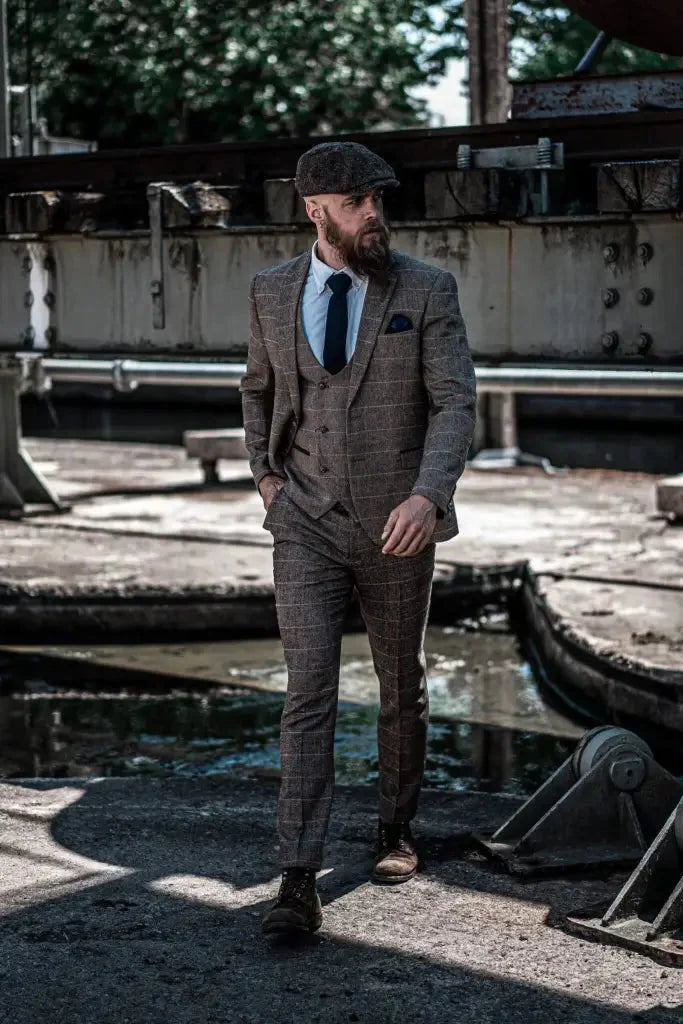 Herren Dreiteiliger Anzug Double Breasted – Klassischer Britischer Stil für Business & Events