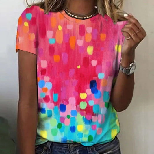Zoe – T-Shirt mit floralem Muster und Rundhalsausschnitt