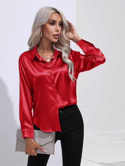 Hayley – Satinbluse für Damen