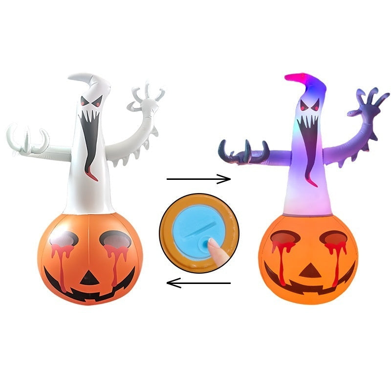 Halloween Deko Set – Aufblasbare und Leuchtende Figuren für Gruselige Atmosphäre & Partyspaß