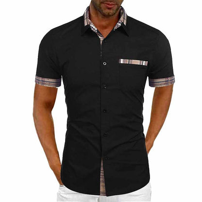 Herren Kurzarm Freizeithemd mit Karodetail – Modernes Sommerhemd für Alltag und Urlaub