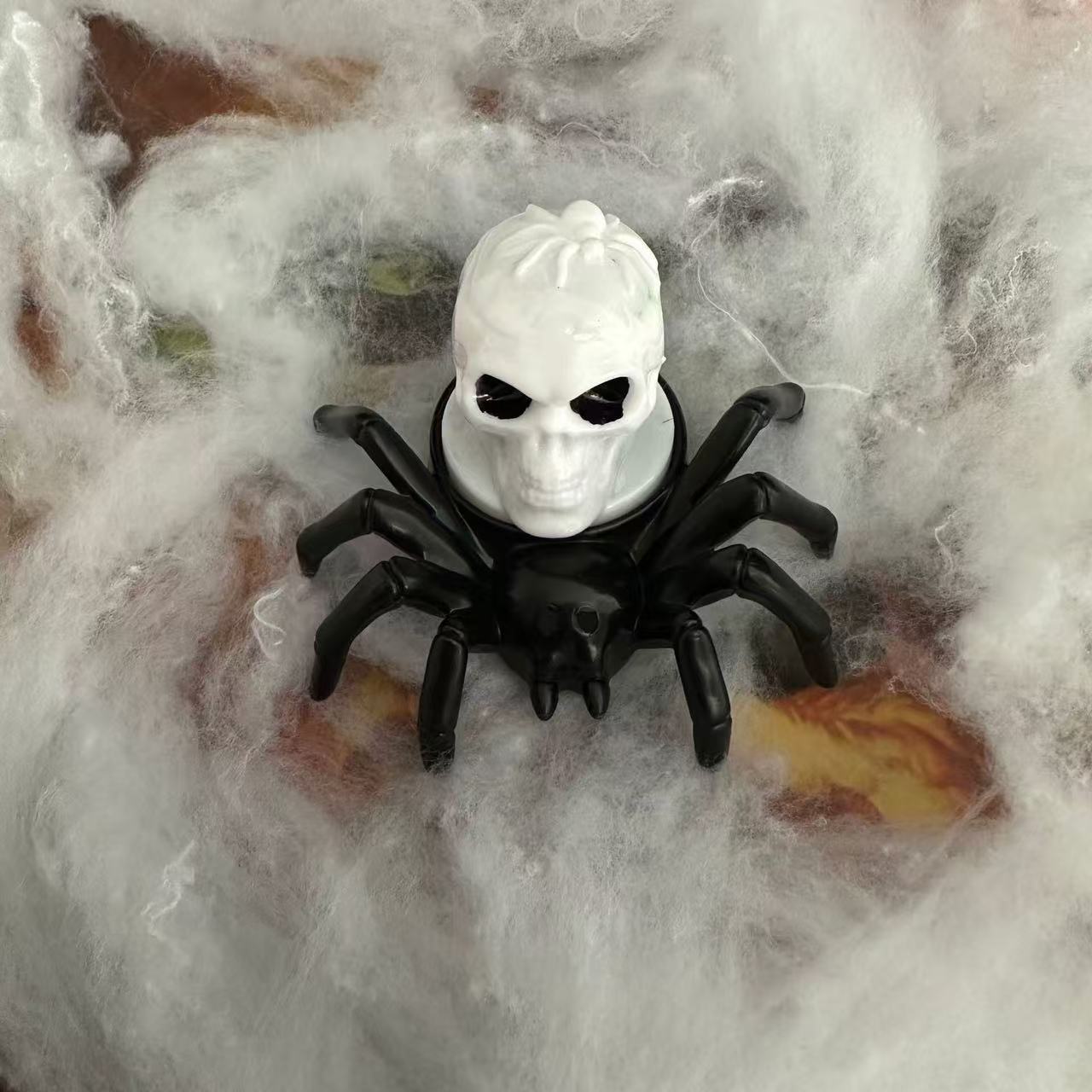 Halloween Spinnen-Kerzenlampe für Deko & Party – Gruselige LED Tischleuchte für Halloween