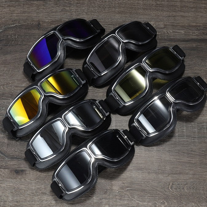 Retro Motorradbrille für Herren – stylische Pilotenbrille mit UV-Schutz, polarisiert, modisches Vintage-Design
