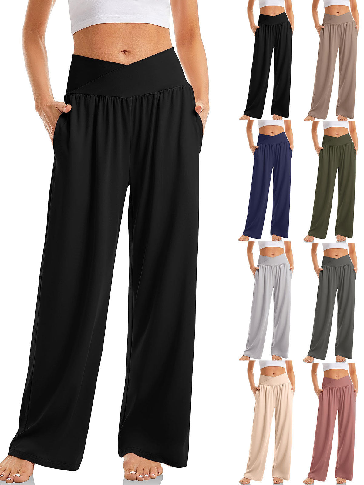 Jane – Damen Cross Waist Yoga-Hose Sporthose