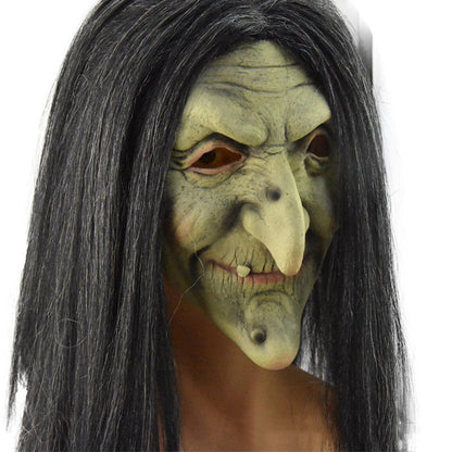Halloween Hexenmaske für Erwachsene – Gruselige Kostümmaske für Halloween-Partys & Deko