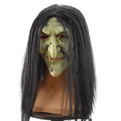Halloween Hexenmaske für Erwachsene – Gruselige Kostümmaske für Halloween-Partys & Deko