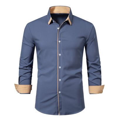 Herren Freizeithemd mit modernem Kontrast-Design