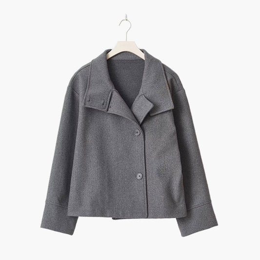 Damen Kurze Double-Breasted Übergangsjacke – Eleganter Alltagsmantel für Herbst und Winter