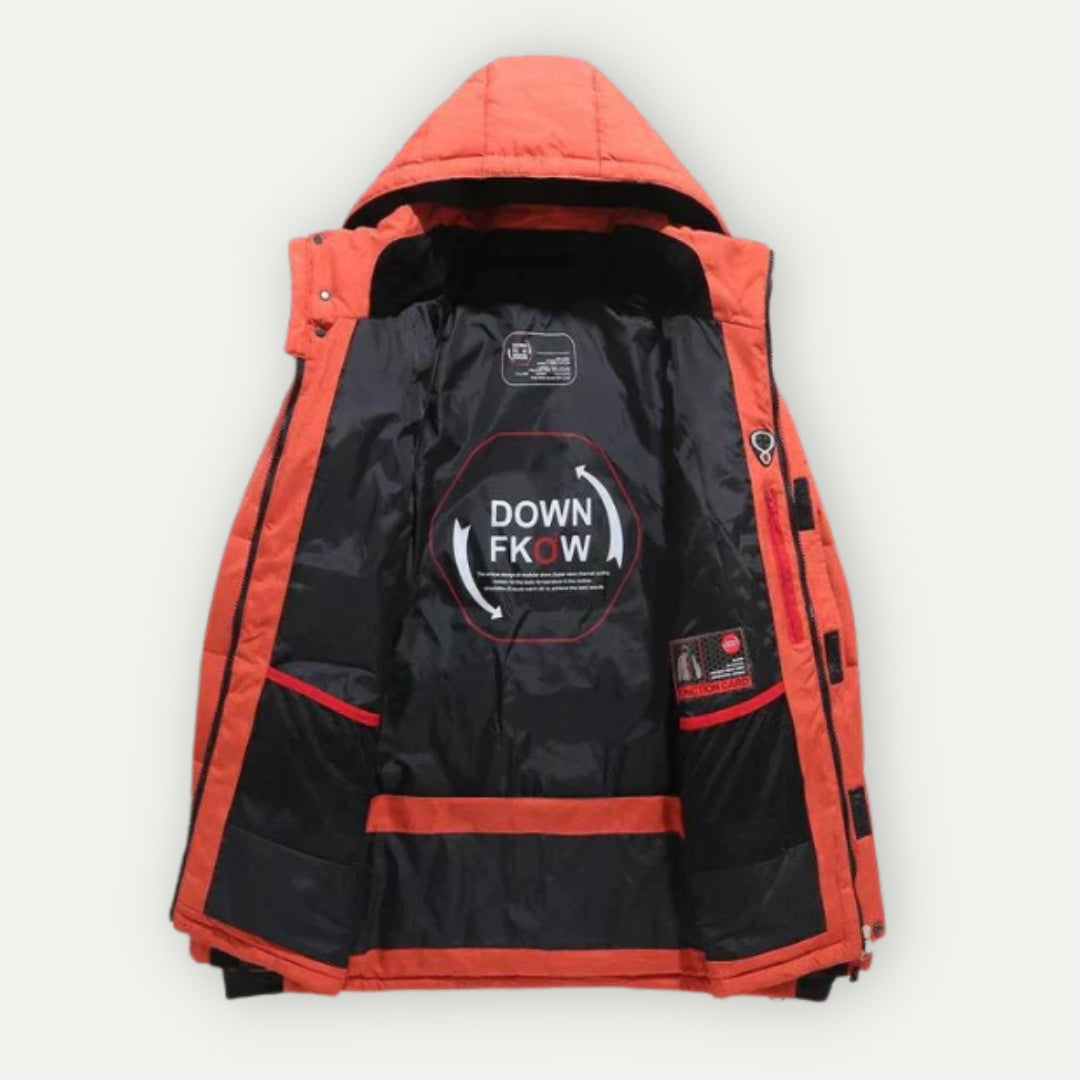 Herren Daunenjacke Winter Outdoor Warm Sportlich mit Kapuze – Elegante Steppjacke für Alltag & Freizeit