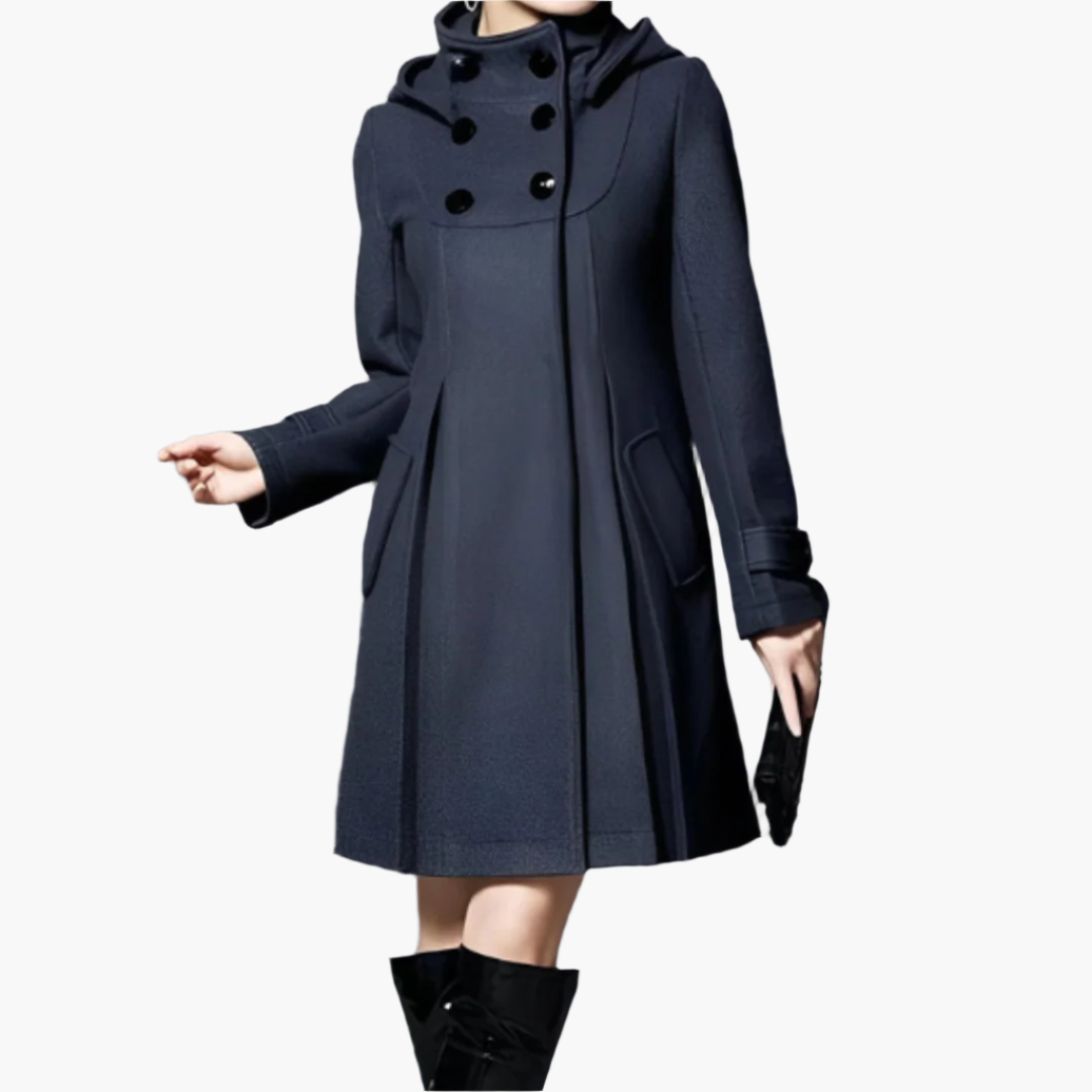 Damen Wintermantel Elegant Klassisch Mit Kapuze und Knöpfen – Perfekt Für Alltag und besondere Anlässe