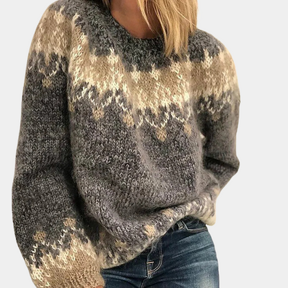 Damen Strickpullover im Norwegerstil – Gemütlicher Winterpullover für Freizeit & Alltag