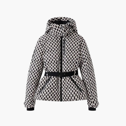 Damen Steppjacke mit Gürtel und Kapuze – Modische, Wasserabweisende Winterjacke für Alltag & Outdoor
