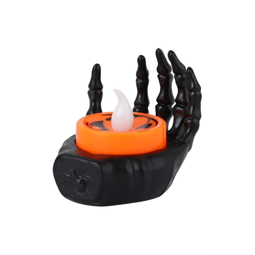 Halloween Deko LED Skelett-Hand Kerzenhalter – Spukhafte Partybeleuchtung