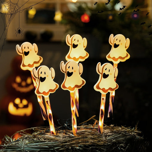 Halloween Deko – LED Geister Gartenlichter für Halloweenpartys und Außenbereich