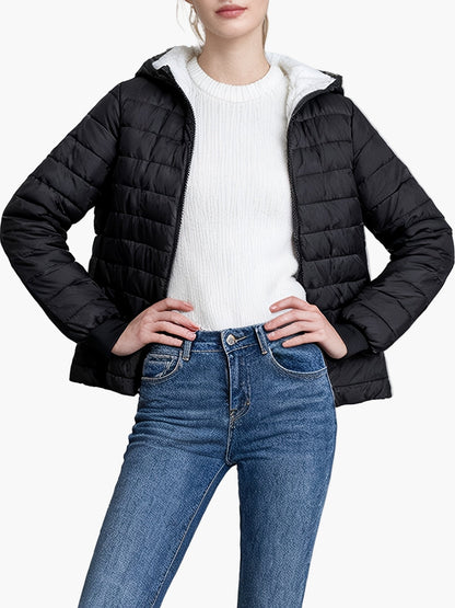 Damen Steppjacke mit Kapuze – Eleganter Wintermantel für Alltag und Freizeit