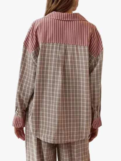 Damen Pyjama Set Zweiteilig – Lockerer Stil für gemütliche Nächte und entspanntes Loungen