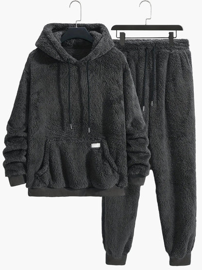 Herren Fleece Hausanzug Set Kapuzenpullover & Jogginghose – Kuscheliges Freizeit-Outfit für Herbst und Winter