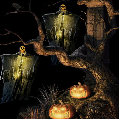Halloween Hängende Geister-Dekoration mit LED-Lichtern – Gruselige Party- und Gartendeko