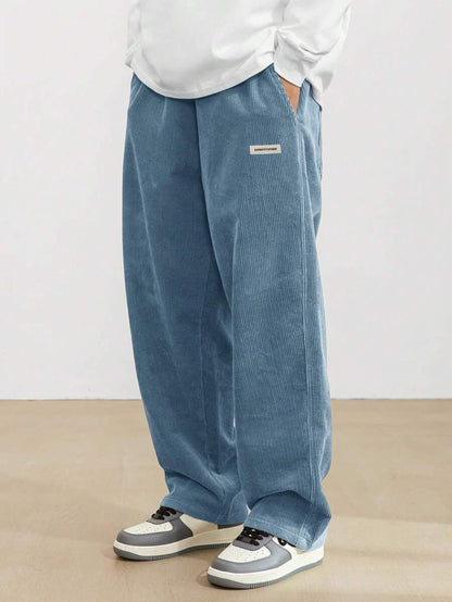 Weit geschnittene Herrenhose mit lockerer Passform – Lässiger Stil für Herbst & Winter