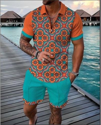 Garry – Sommer Herren Shorts Anzug mit Kurzarm