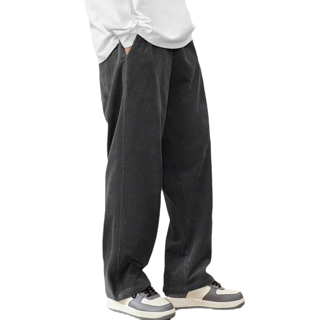 Weit geschnittene Herrenhose mit lockerer Passform – Lässiger Stil für Herbst & Winter