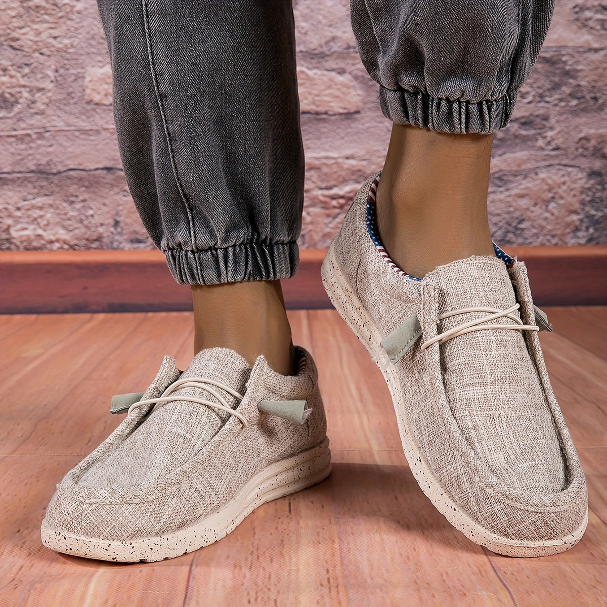 Herren Slip-On Loafer für Freizeit und Alltag – Komfortabler Canvas Slipper