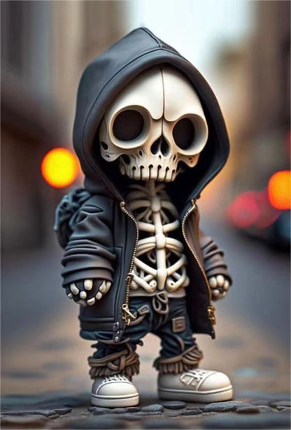 Halloween Skelett-Figur Deko – Coole Schädel-Statue für Party, Zuhause & Schreibtisch – Unisex Sammlerfigur