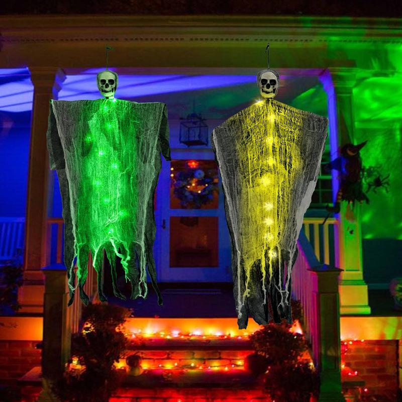 Halloween Hängende Geister-Dekoration mit LED-Lichtern – Gruselige Party- und Gartendeko