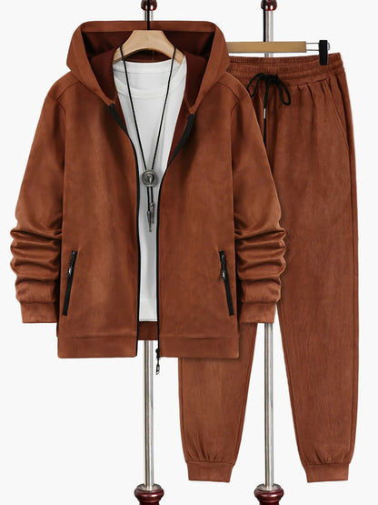 Herren Freizeit Trainingsanzug Set mit Kapuzenjacke und Jogginghose – Sportlicher Streetwear-Look für Alltag & Fitness