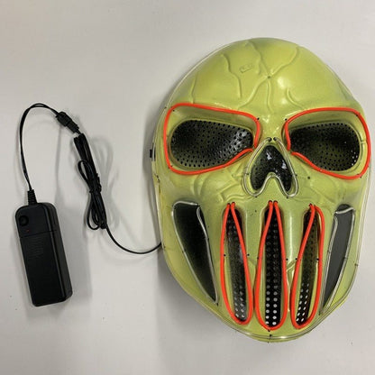 Halloween LED Leuchtmaske für Erwachsene – Gruselige Skull-Maske für Kostüm & Party