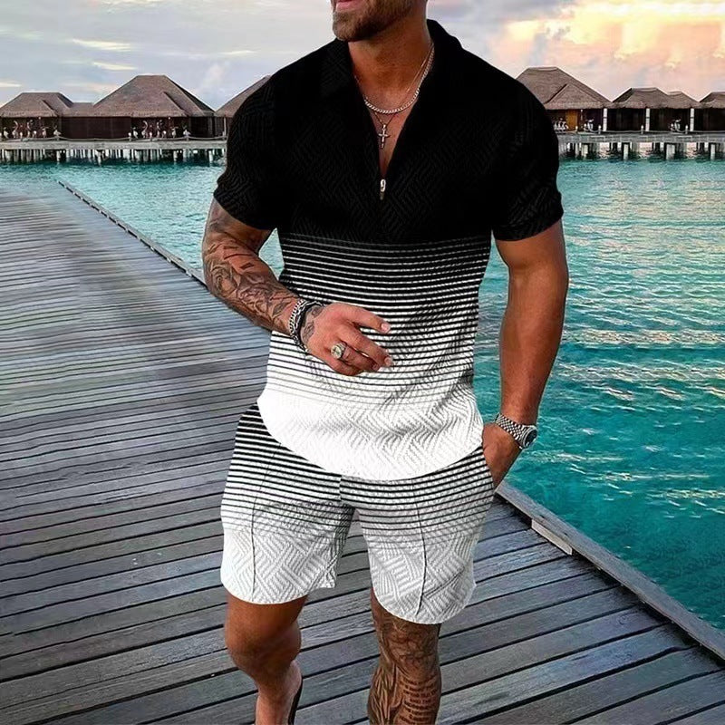 Garry – Sommer Herren Shorts Anzug mit Kurzarm