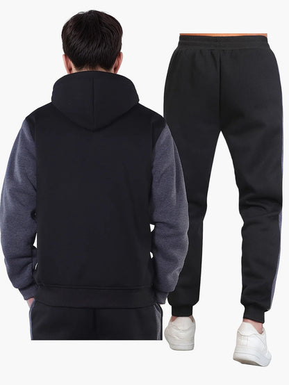 Herren Freizeit Trainingsanzug Set – Kapuzenpullover und Jogginghose für Sport & Alltag