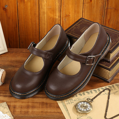 Vintage Mary Jane Schuhe für Damen – bequeme Flat Shoes mit 3 cm Sohle, ideal als casual & dress shoes