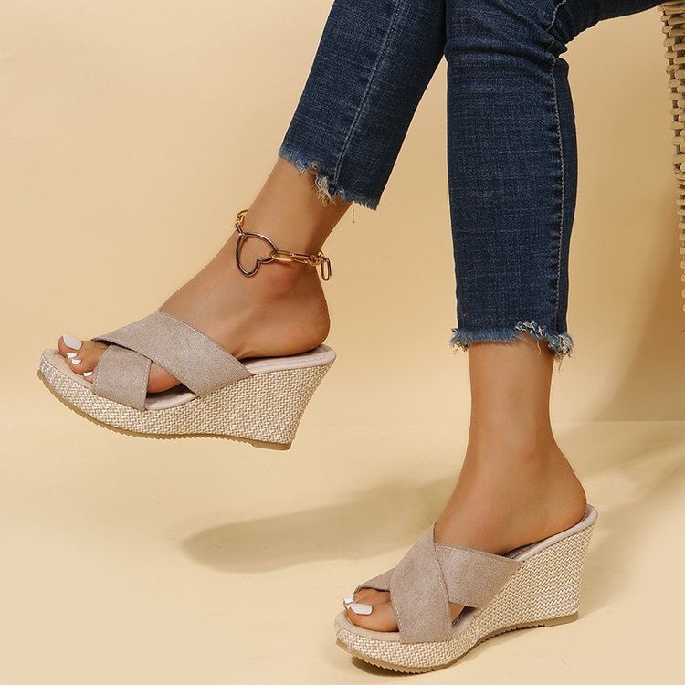 Patricia – Damen Plateau-Sandalen mit Hanfseil