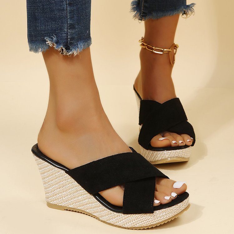 Patricia – Damen Plateau-Sandalen mit Hanfseil