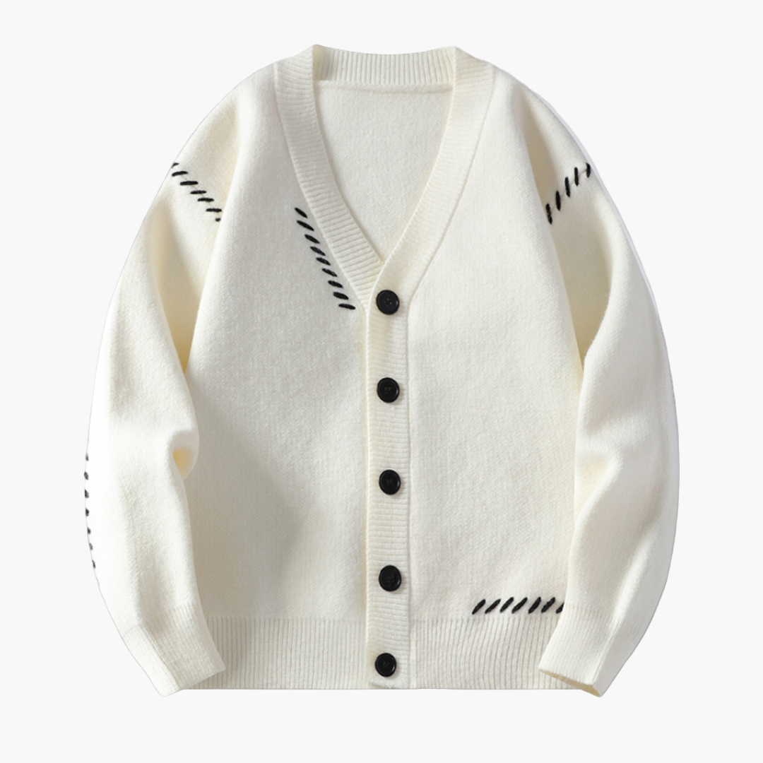Herren Strick-Cardigan mit Knopfleiste – Modischer Freizeit-Look für Herbst & Winter