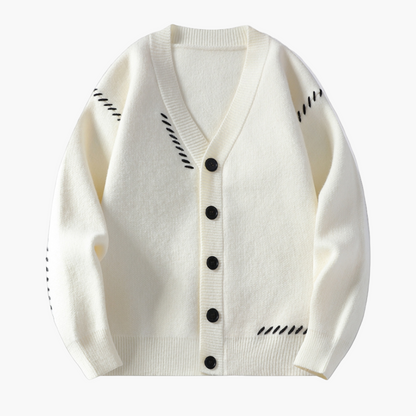 Herren Strick-Cardigan mit Knopfleiste – Modischer Freizeit-Look für Herbst & Winter