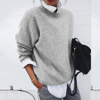Damen Eleganter Oversize-Pullover für Business & Freizeit – Moderner Strickpullover