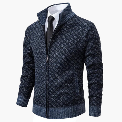 Herren Strickjacke mit Reißverschluss – Eleganter Business Casual Look für Alltag und Büro