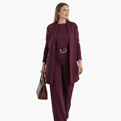 Damen Elegantes Dreiteiliges Business- & Freizeithosenanzug-Set – Modernes Büro-Outfit & Stilvolle Alltagsmode