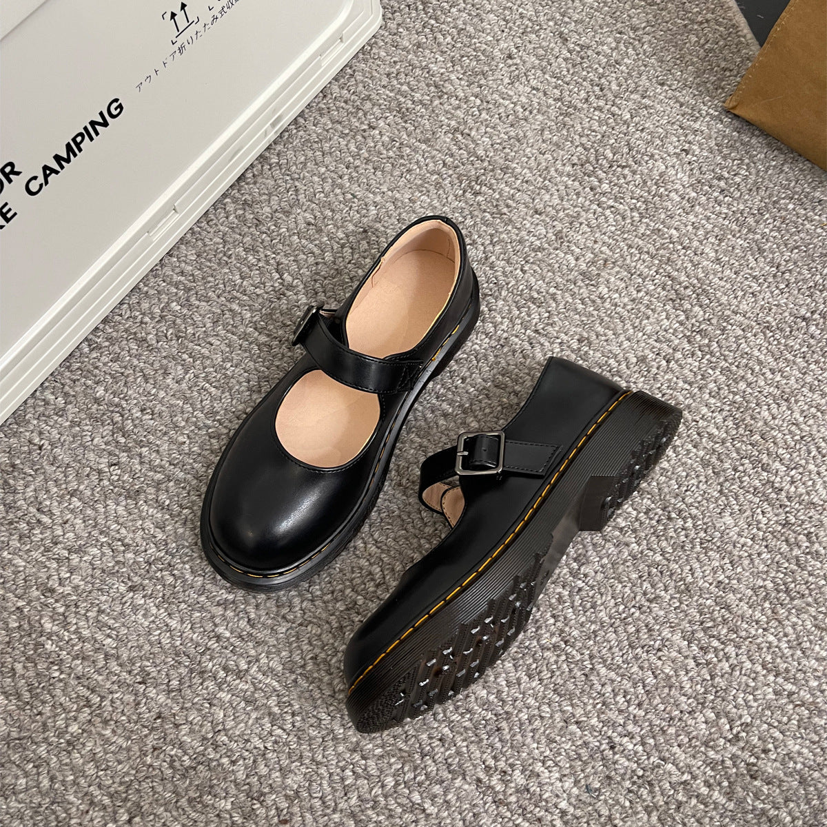 Vintage Mary Jane Schuhe für Damen – bequeme Flat Shoes mit 3 cm Sohle, ideal als casual & dress shoes