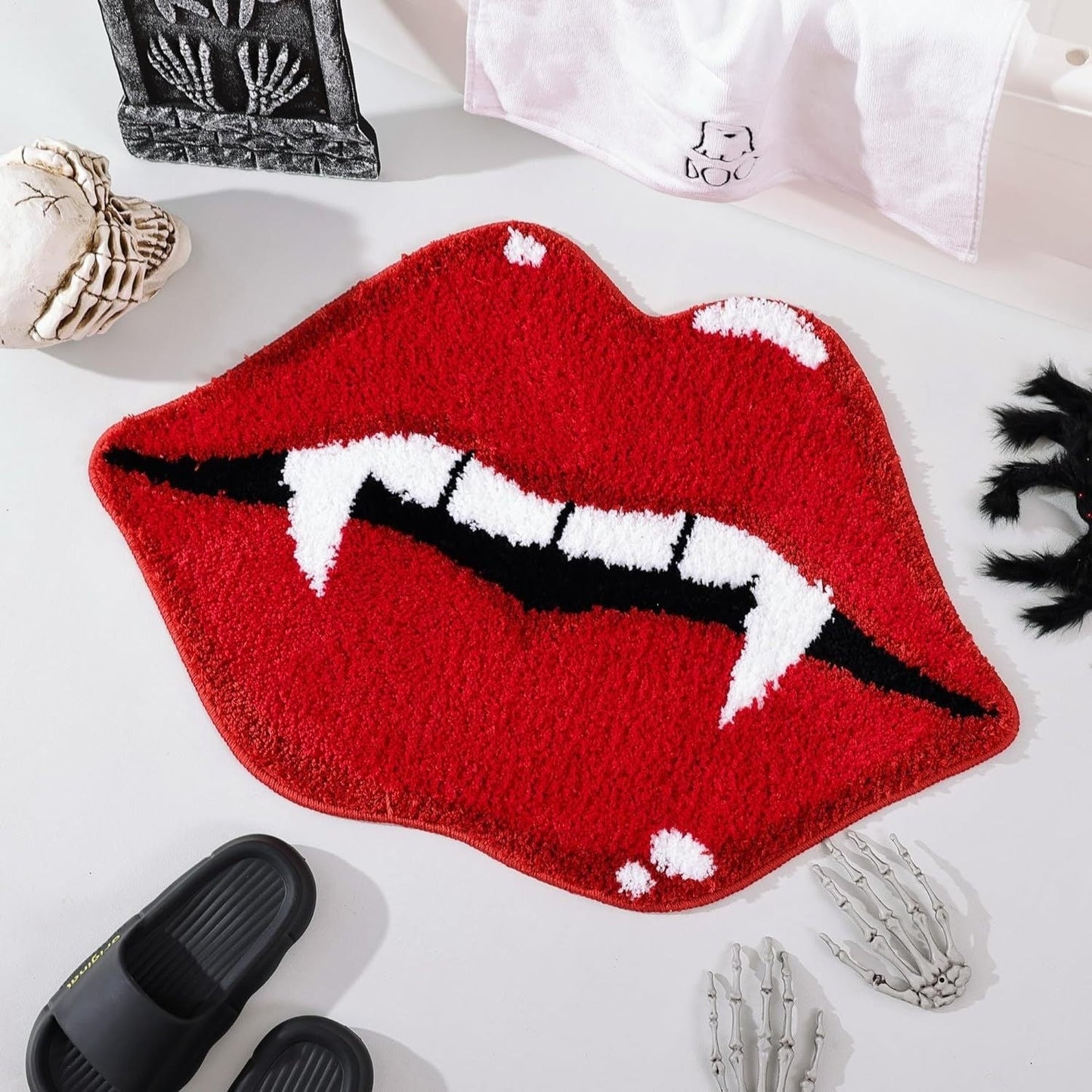 Halloween Fußmatte Spinnennetz – Deko für Tür, Veranda und Flur – Perfekt für Halloween-Partys & Gruselige Atmosphäre