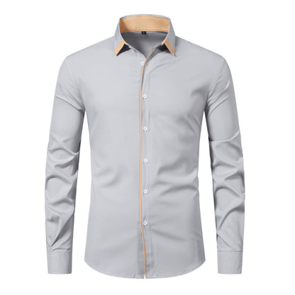 Herren Freizeithemd mit modernem Kontrast-Design