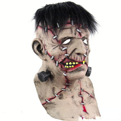Halloween Frankenstein Monster Vollkopfmaske für Erwachsene – Gruselige Latex Kostümmaske für Halloween-Partys & Deko