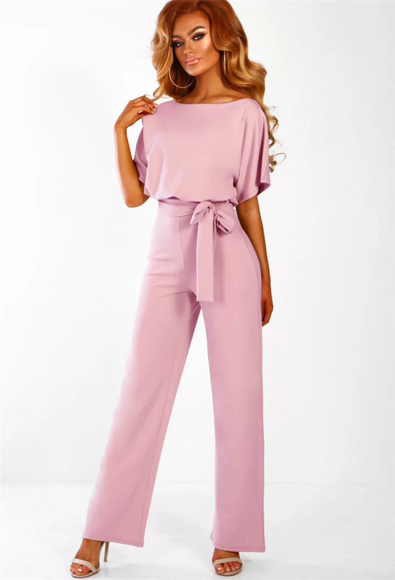 Margaret – Modischer Damen-Jumpsuit mit Schnürung und Knöpfen