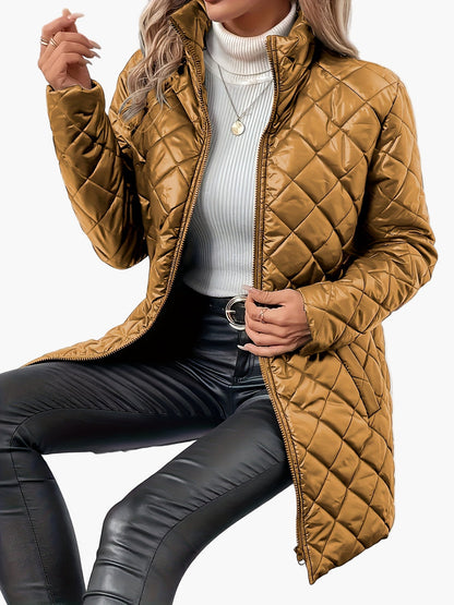 Damen Steppjacke im modernen Casual-Look – Perfekt für Herbst und Winter