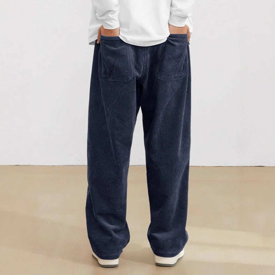 Weit geschnittene Herrenhose mit lockerer Passform – Lässiger Stil für Herbst & Winter
