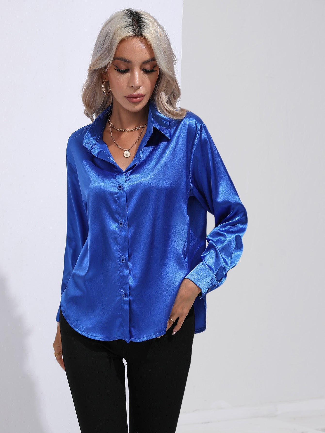 Hayley – Satinbluse für Damen